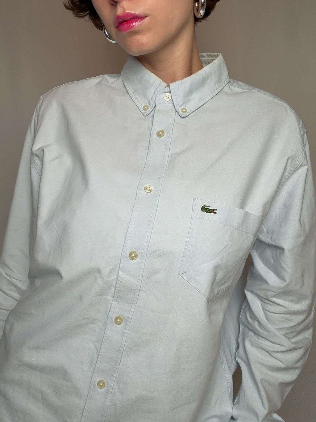 Chemise bleue Lacoste L vintage