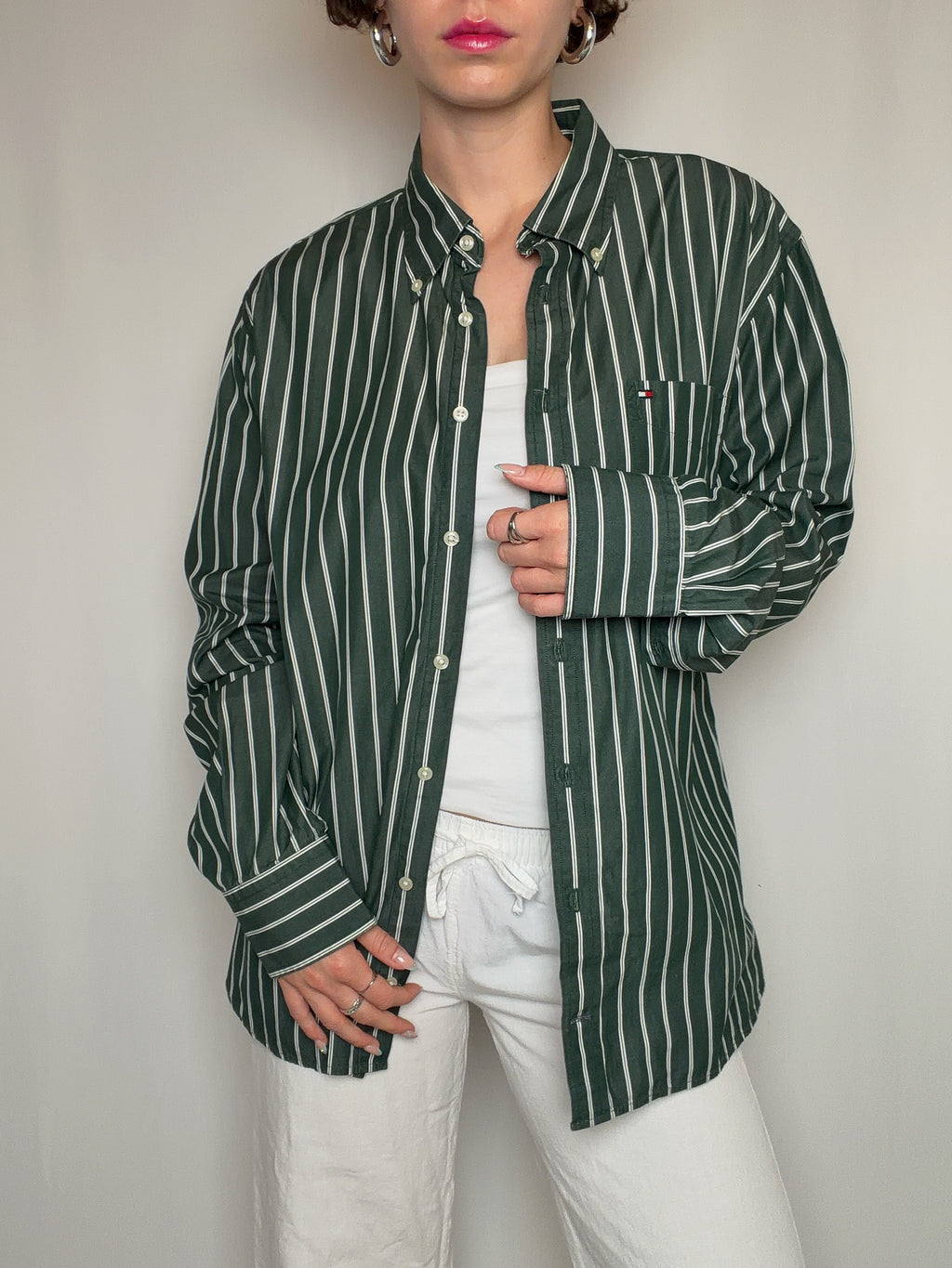 Tommy Hilfiger grünes Hemd L Vintage