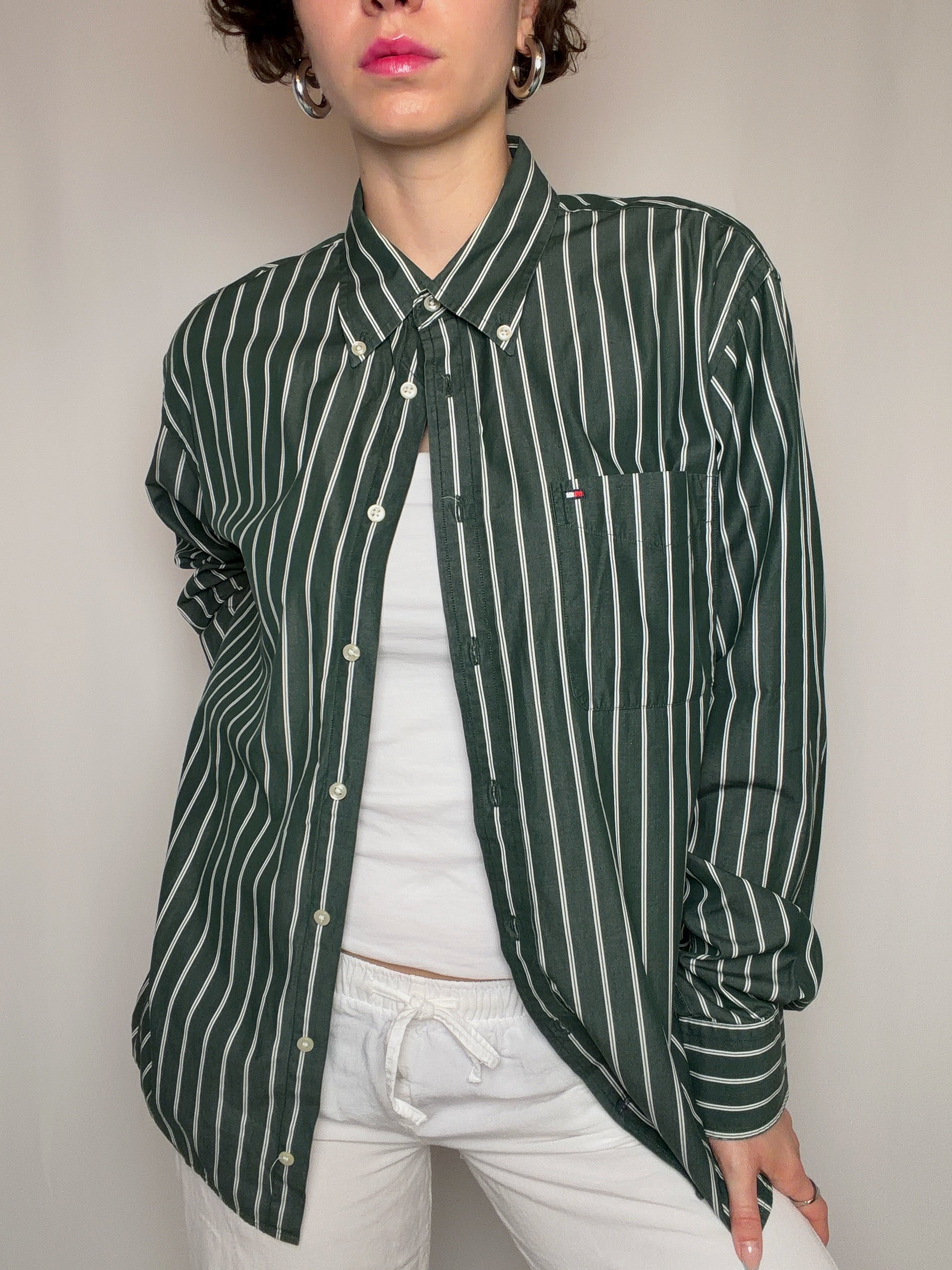 Tommy Hilfiger grünes Hemd L Vintage