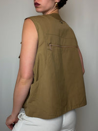 Vintage black leather shoulder bag