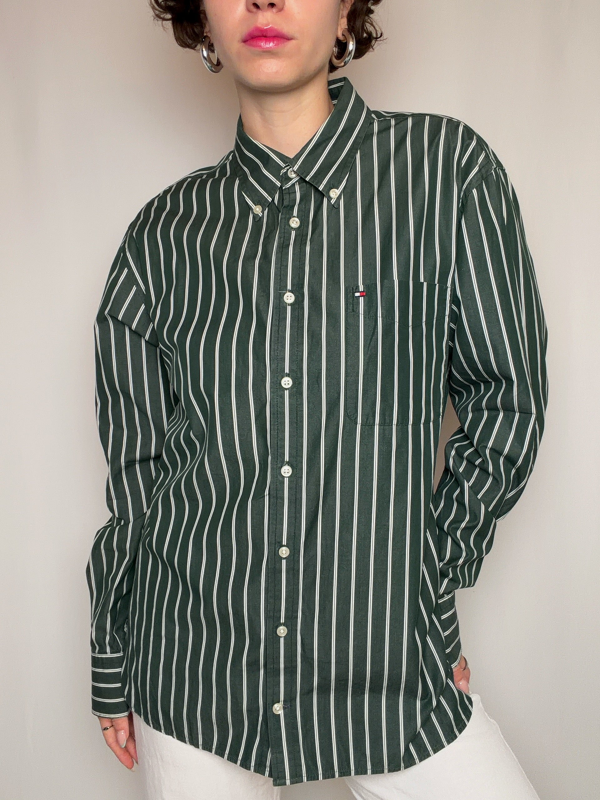 Tommy Hilfiger grünes Hemd L Vintage