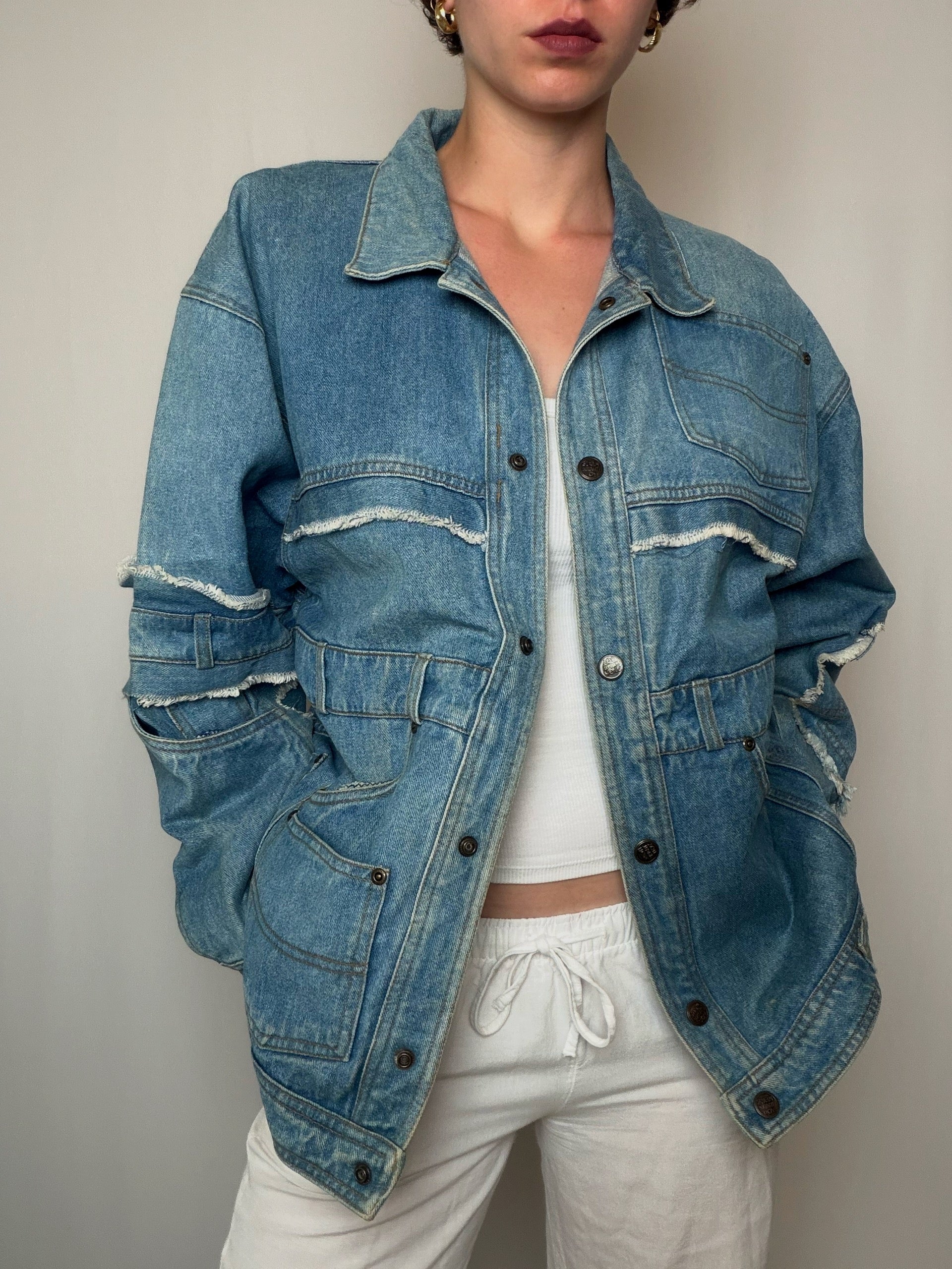 Veste en denim oversized S vintage