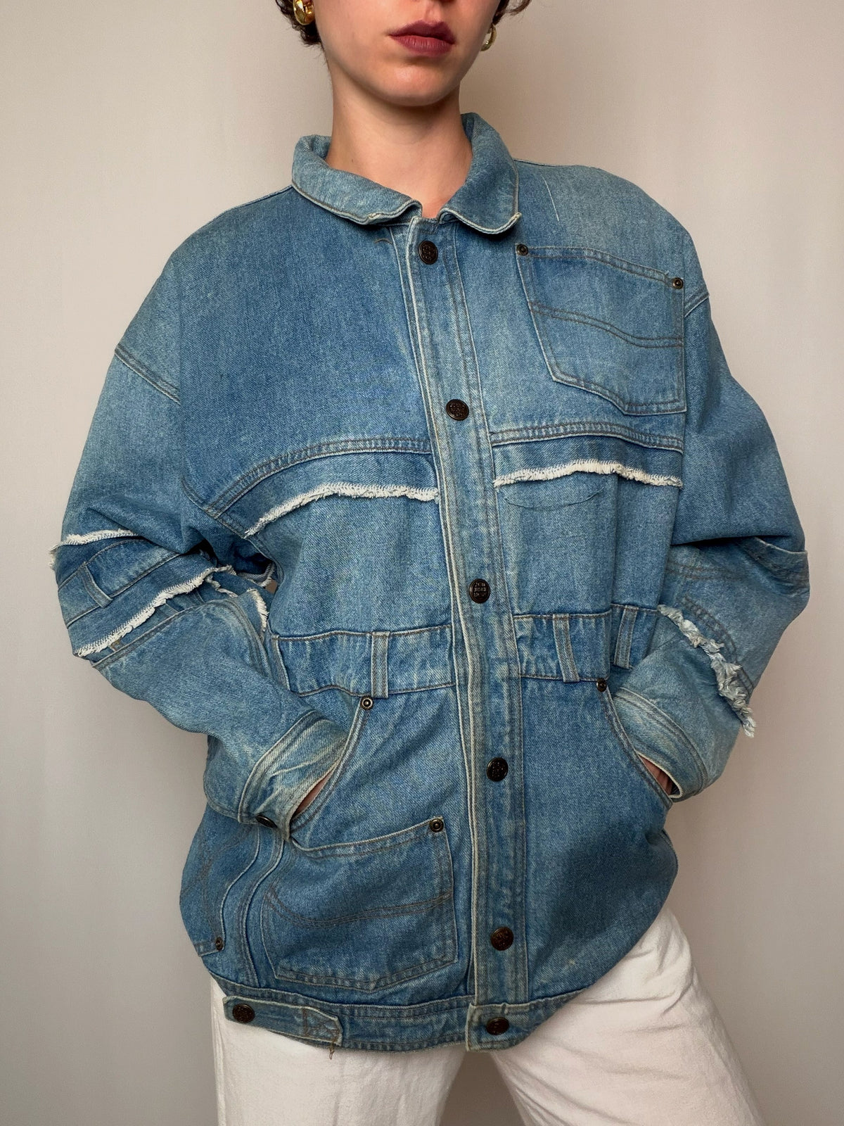 Veste en denim oversized S vintage