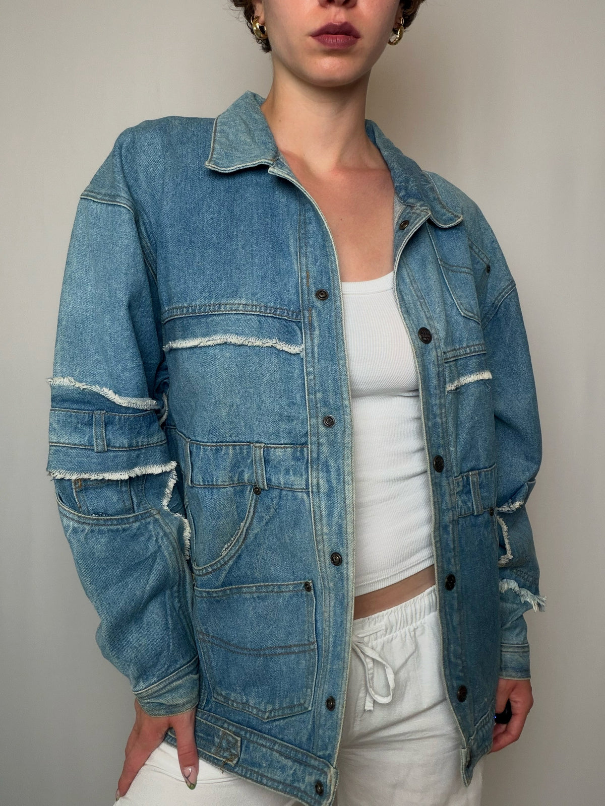 Veste en denim oversized S vintage