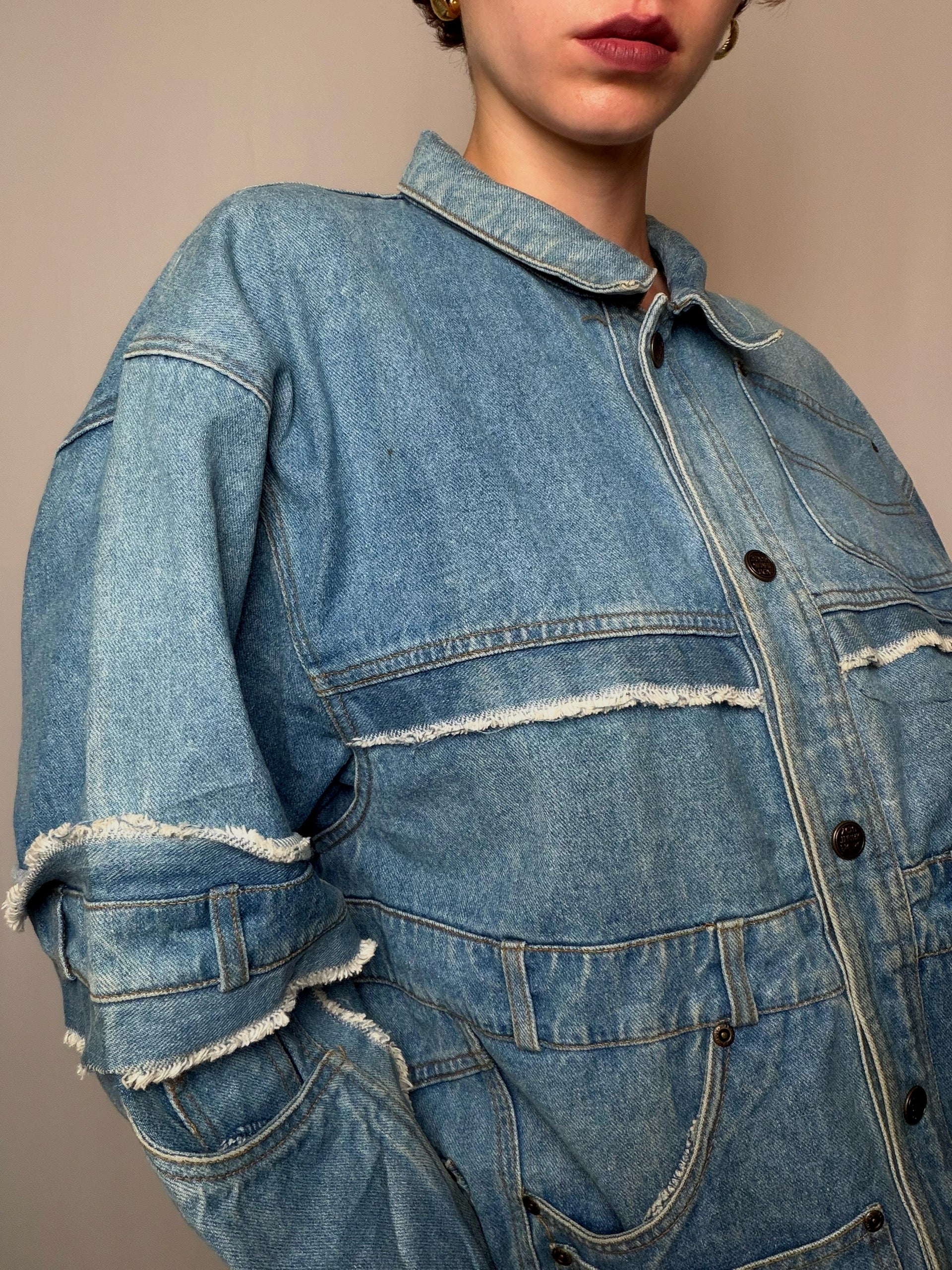 Veste en denim oversized S vintage