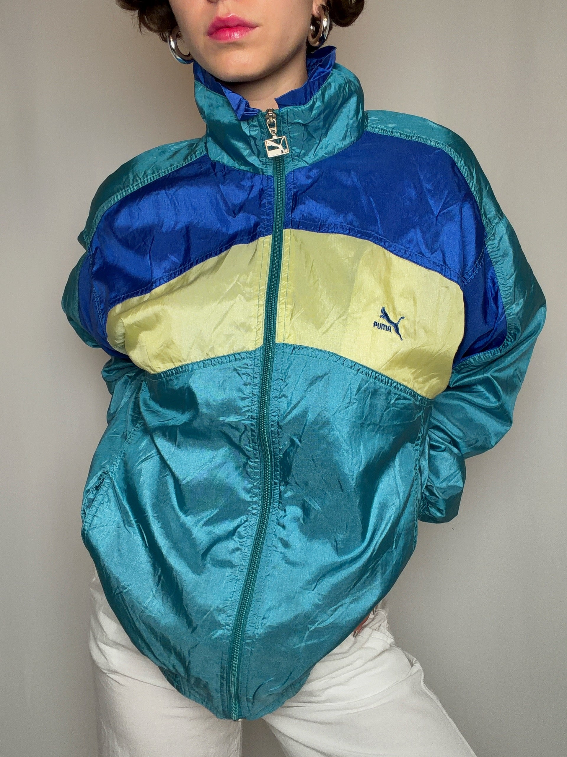 Wintbreaker tricolore puma M vintage