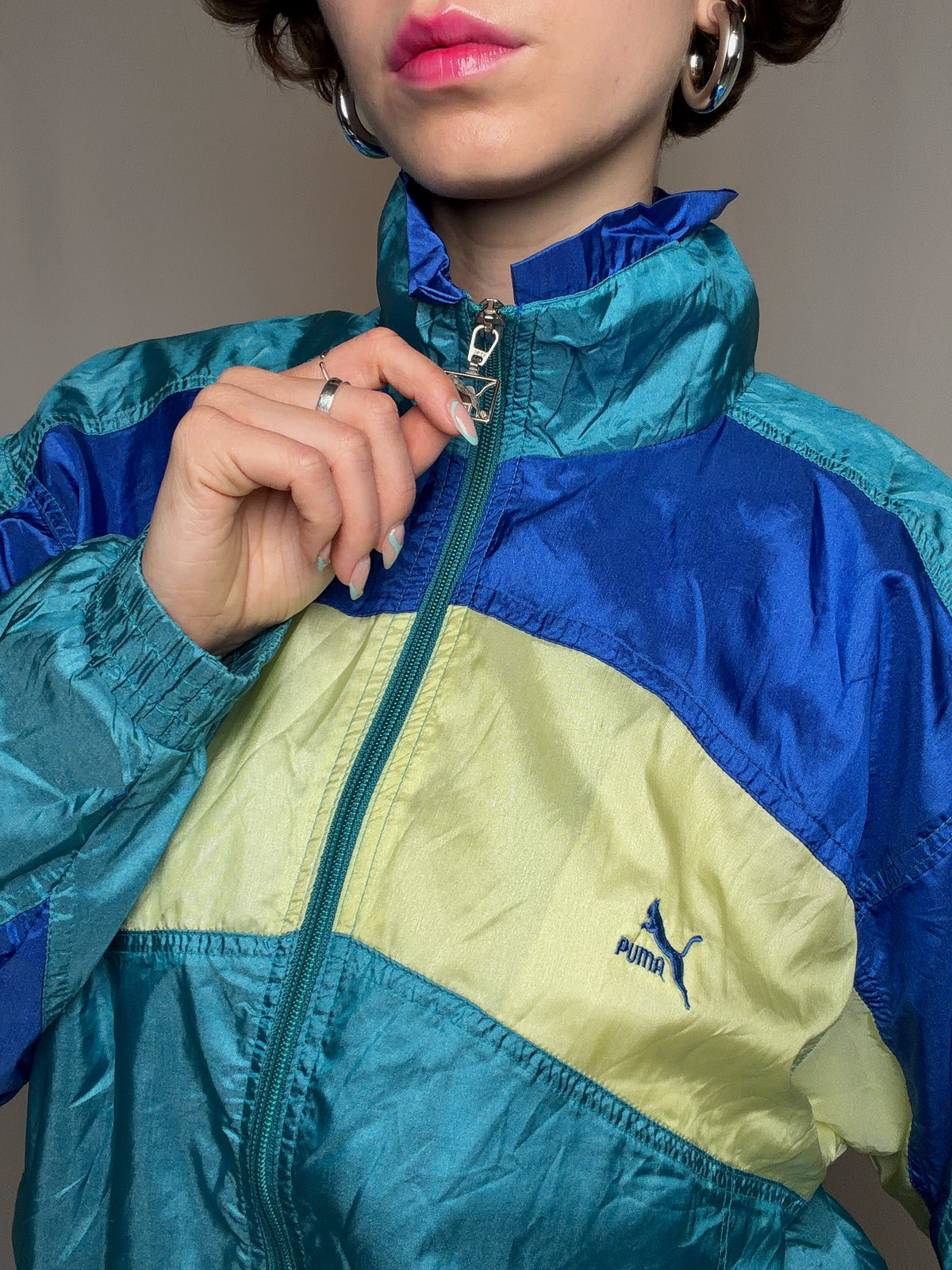 Wintbreaker tricolore puma M vintage