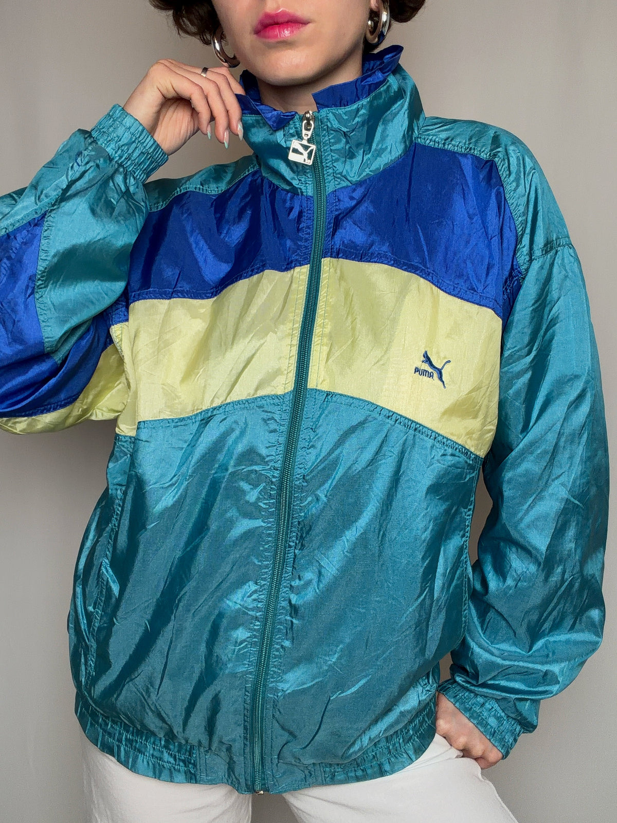 Wintbreaker tricolore puma M vintage
