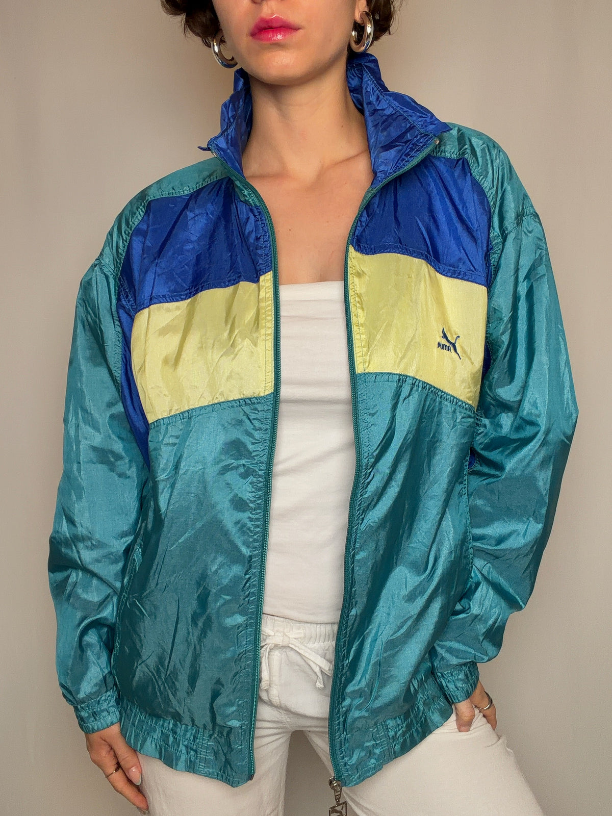 Wintbreaker tricolore puma M vintage