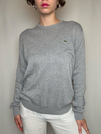 Grauer Lacoste Pullover S vintage