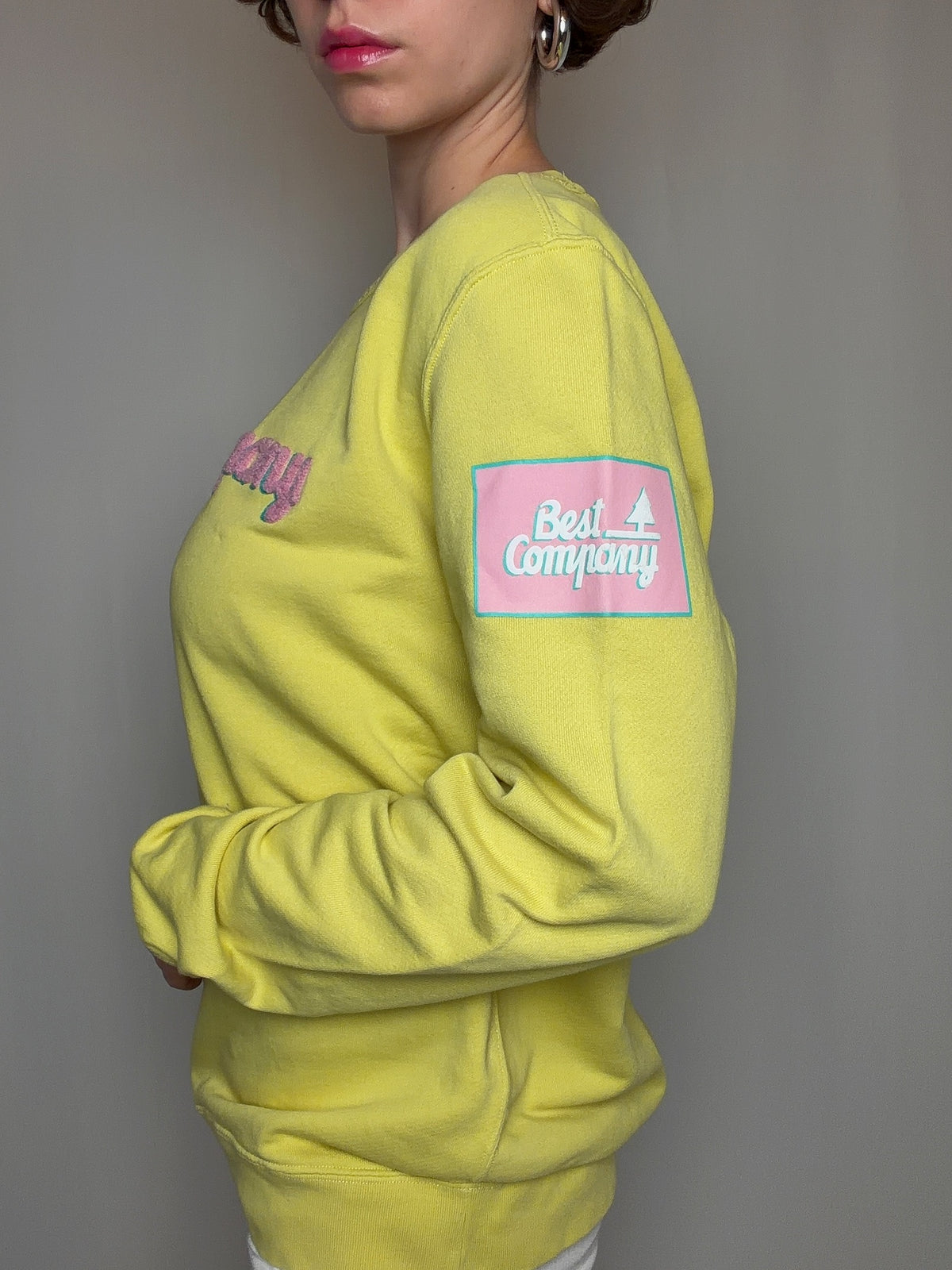 sweat jaune Best Company M vintage