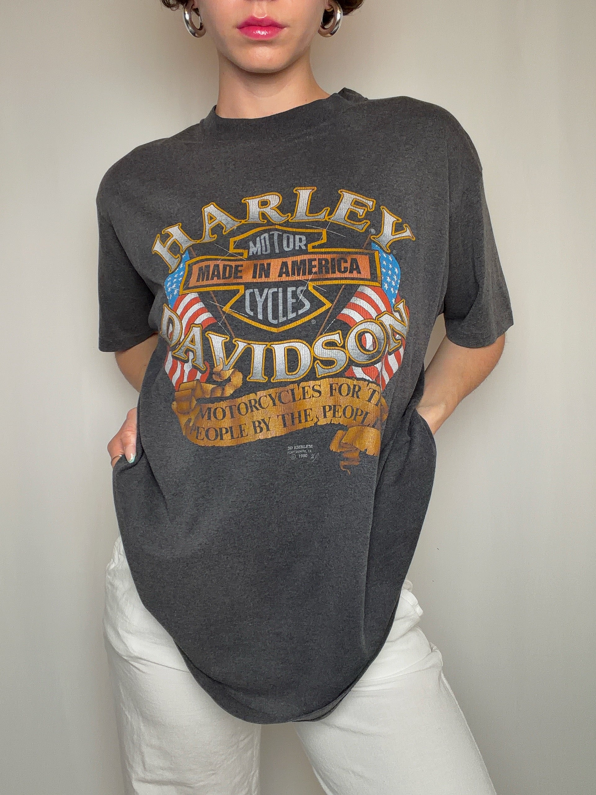Tshirt gris Harley davidson XL vintage