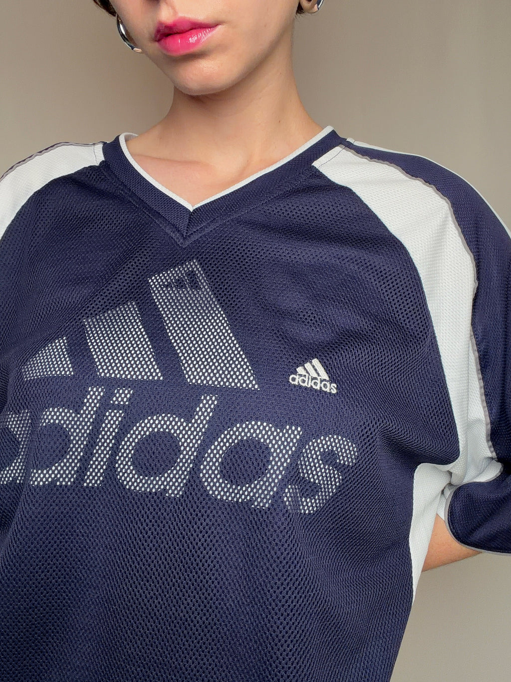 Navy and white adidas XL vintage jersey