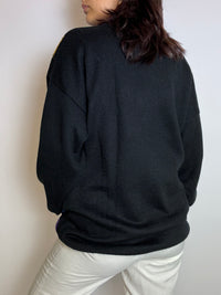 Black vintage check sweater M