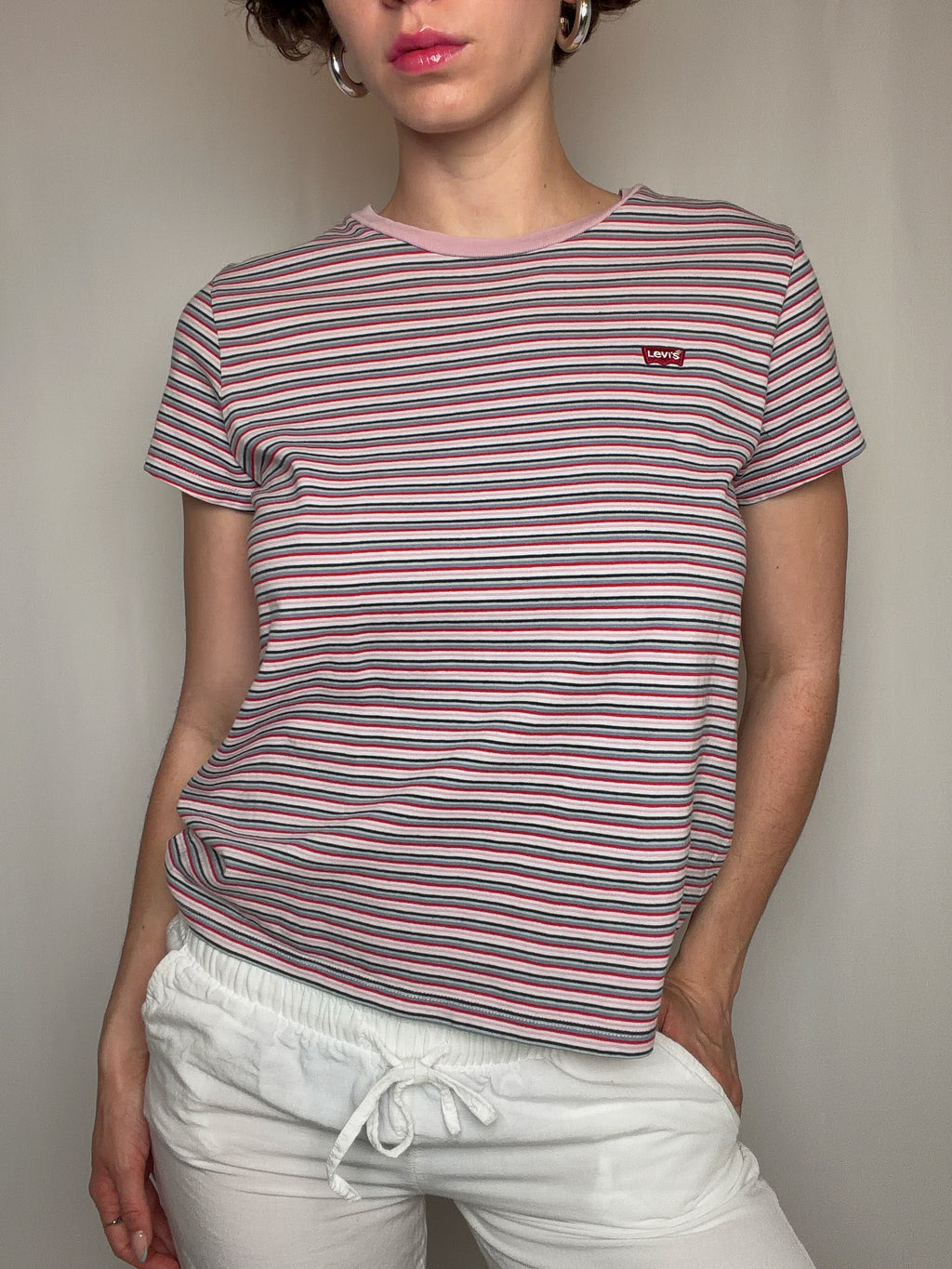 Levi's pink striped vintage T-shirt S