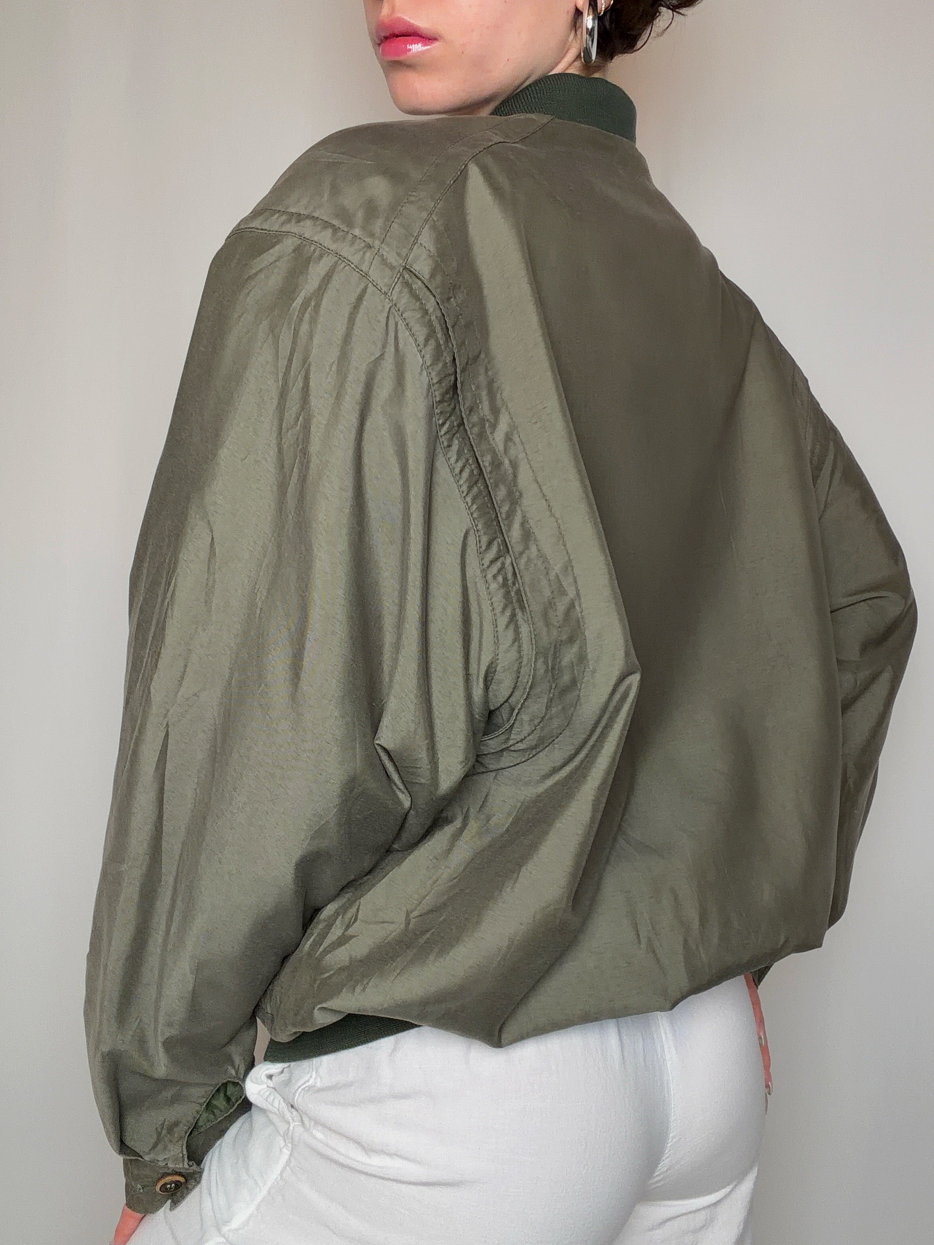 Veste d'été fluide kaki L vintage