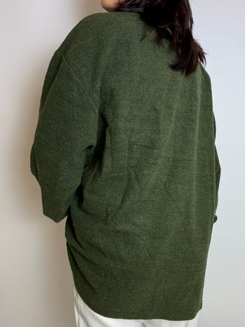 Pull à col vert vintage XL