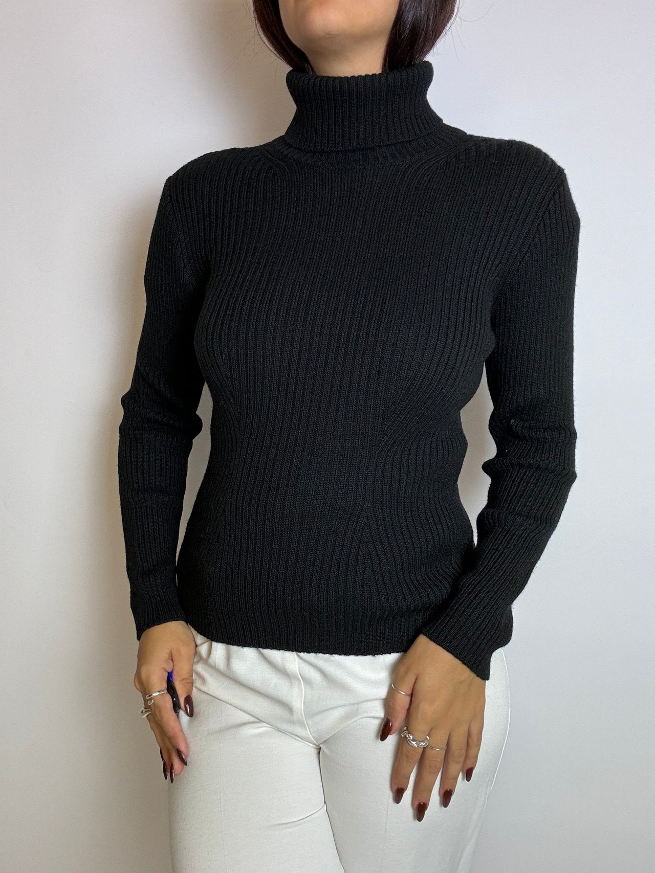 Black turtleneck United Colors of Benetton vintage S