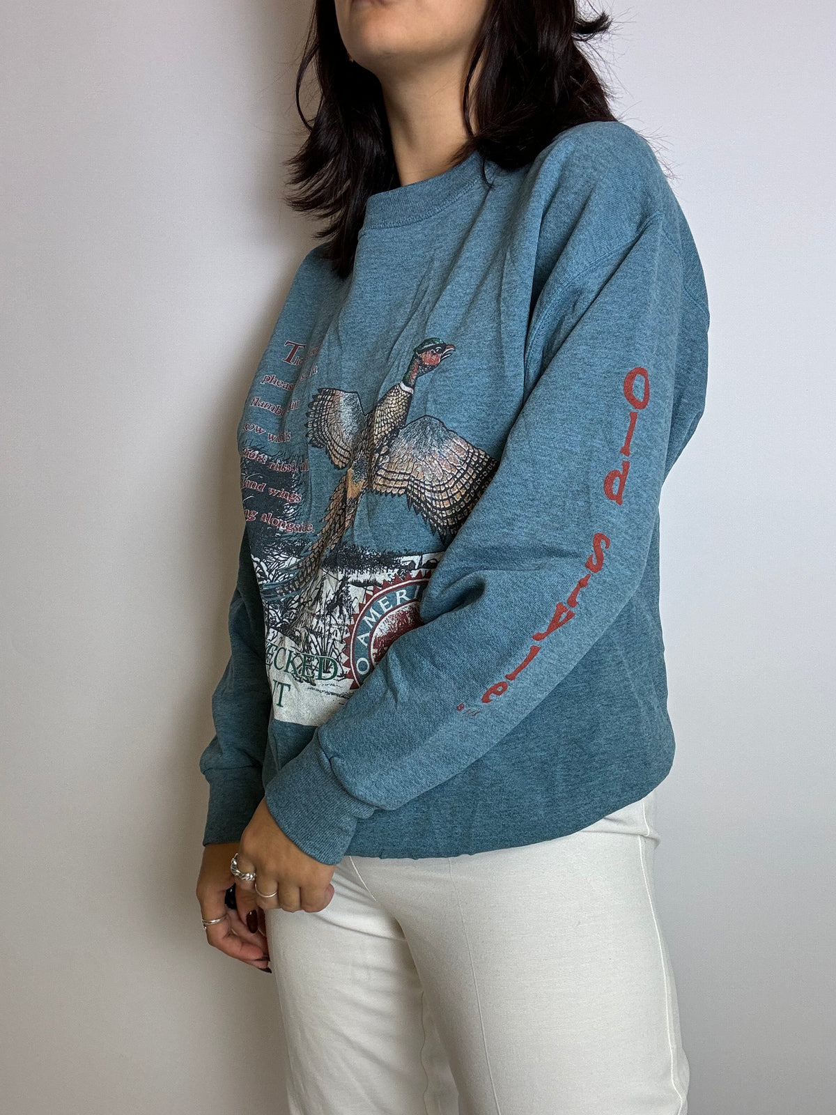Vintage duck blue sweatshirt L 