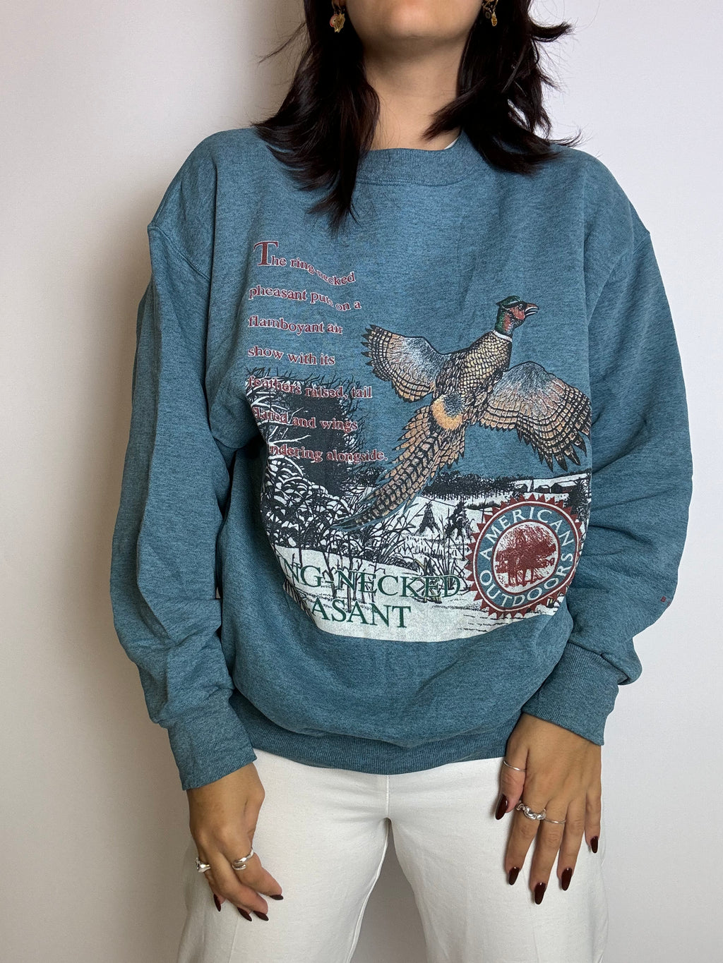 Vintage duck blue sweatshirt L 