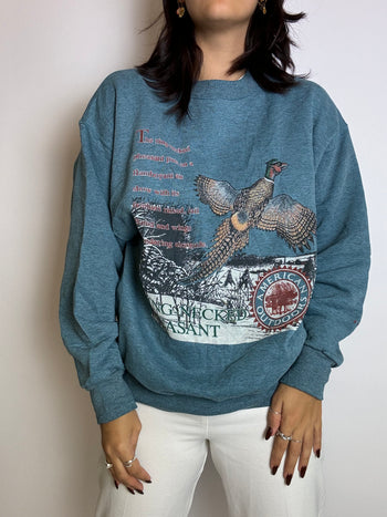 Vintage entenblaues Sweatshirt L 