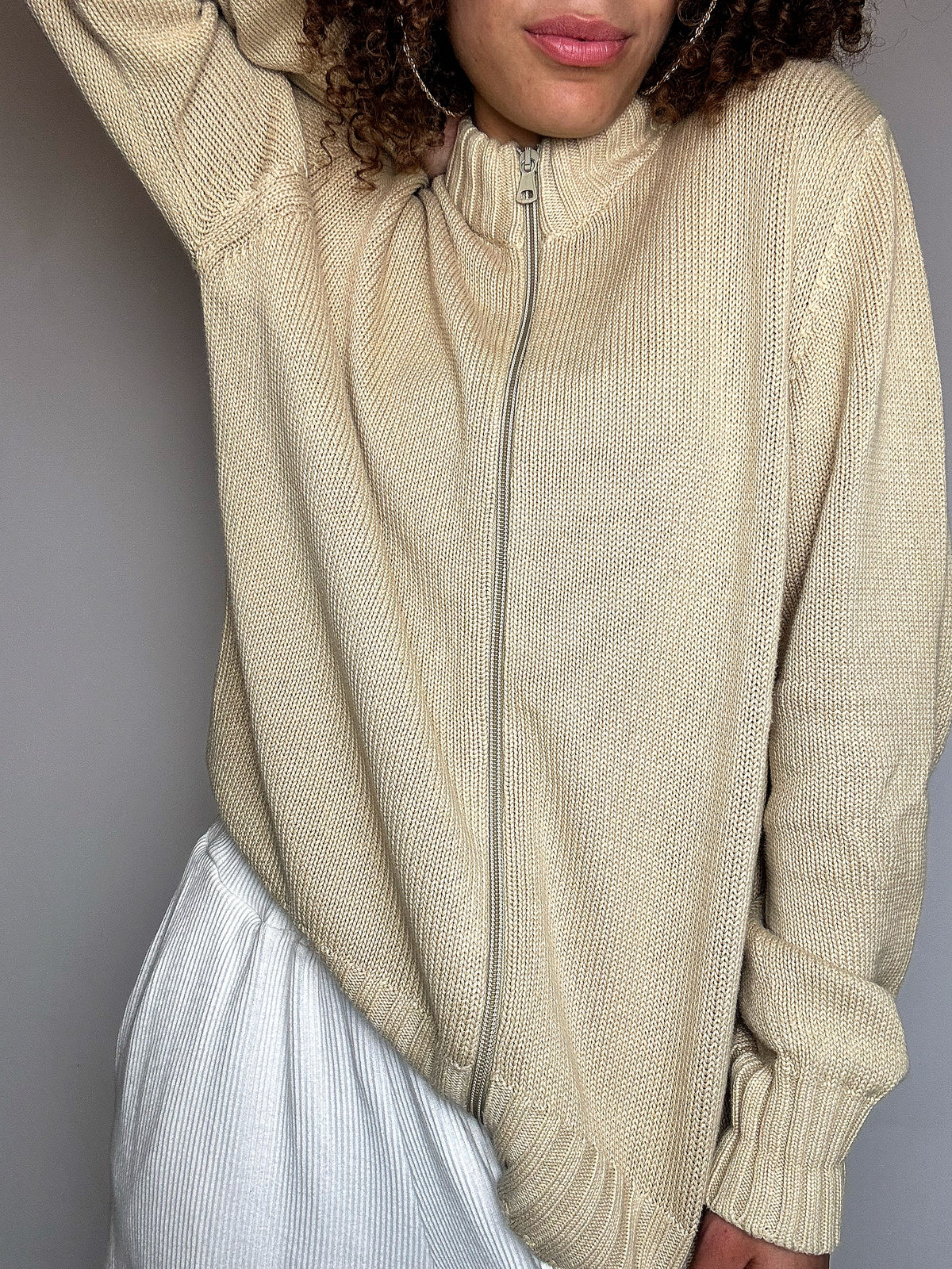 Cardigan beige FRED PERRY M vintage