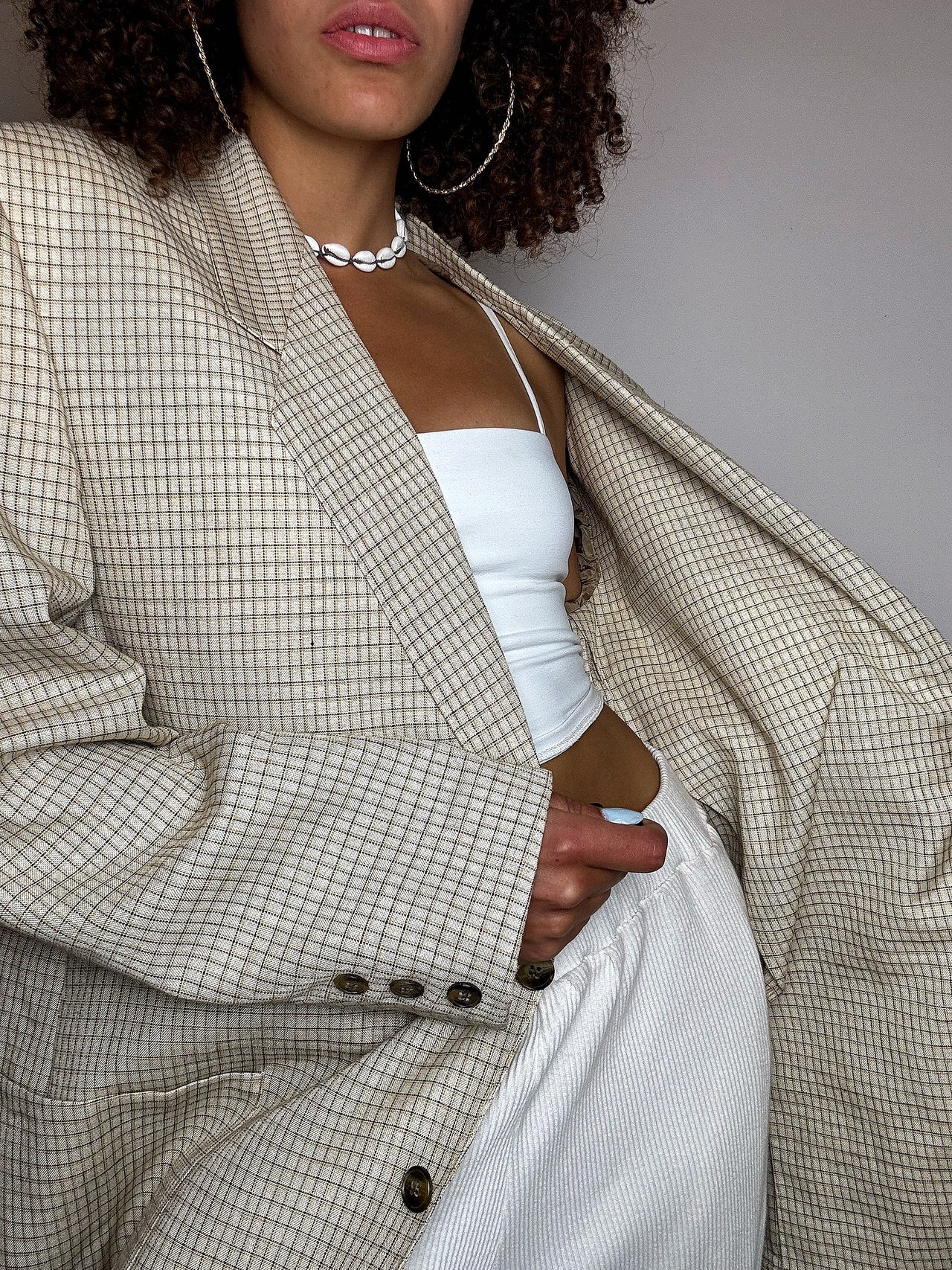 Vintage XL brauner Wollblazer