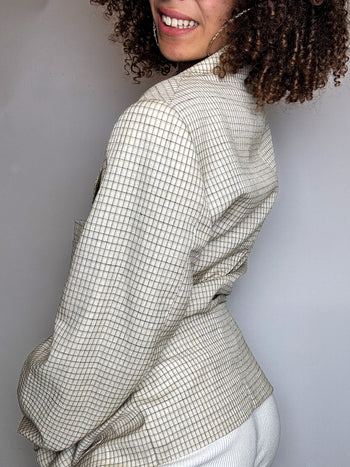 Vintage XL brauner Wollblazer