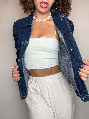 Vintage Wampum leichte Jeansjacke 