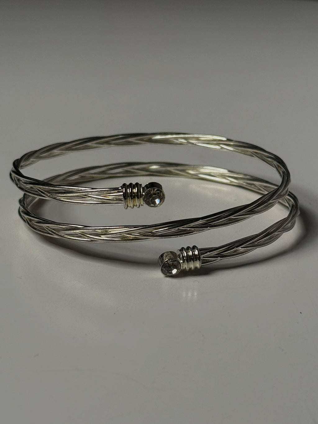 Vintage Armreif, silberfarben