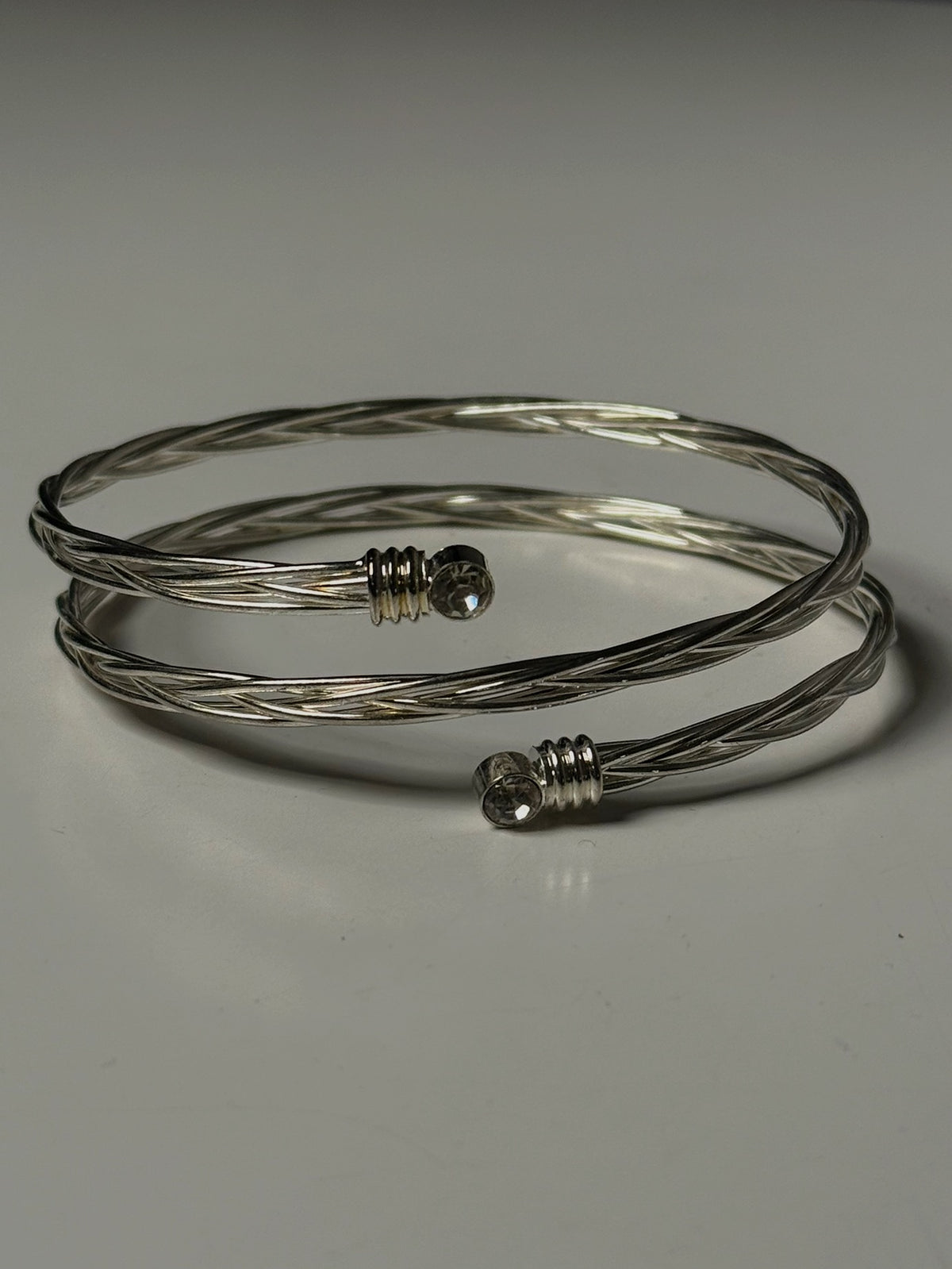 Vintage Armreif, silberfarben