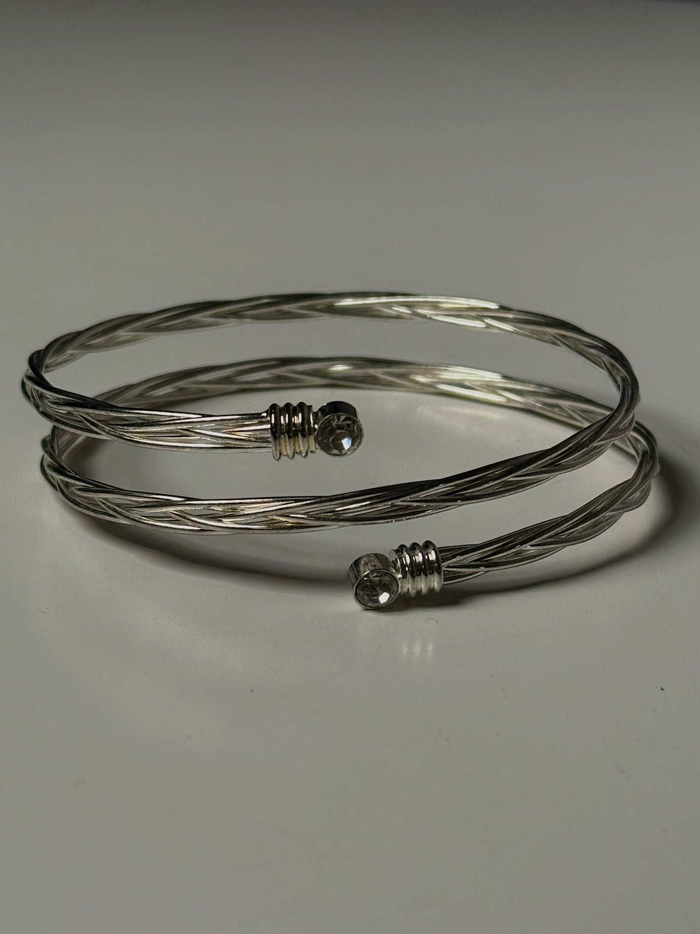 Vintage Armreif, silberfarben