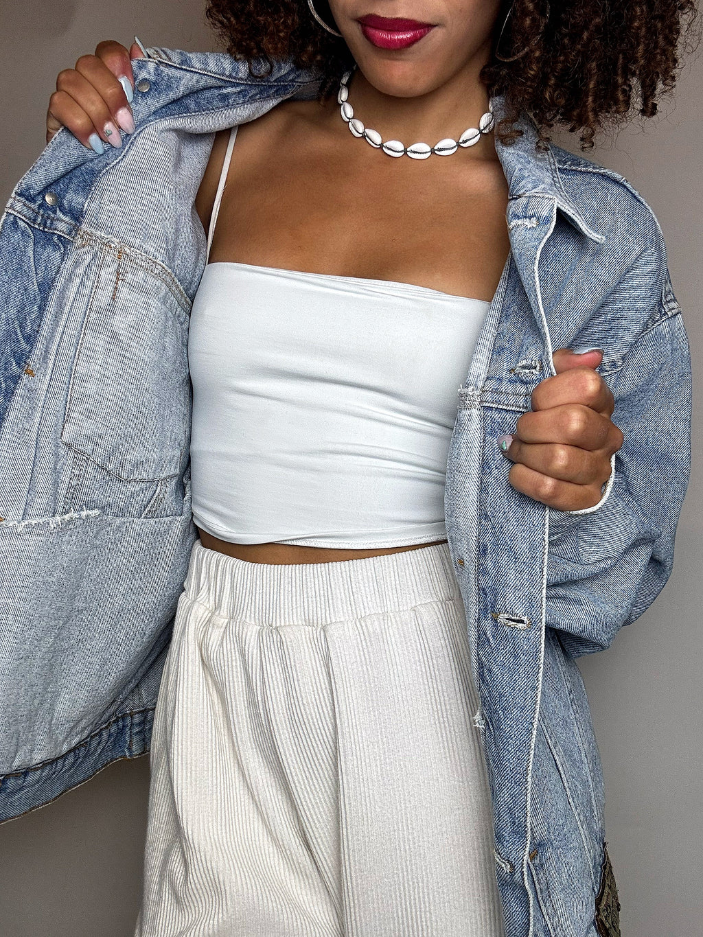 Vintage Wampum leichte Jeansjacke 