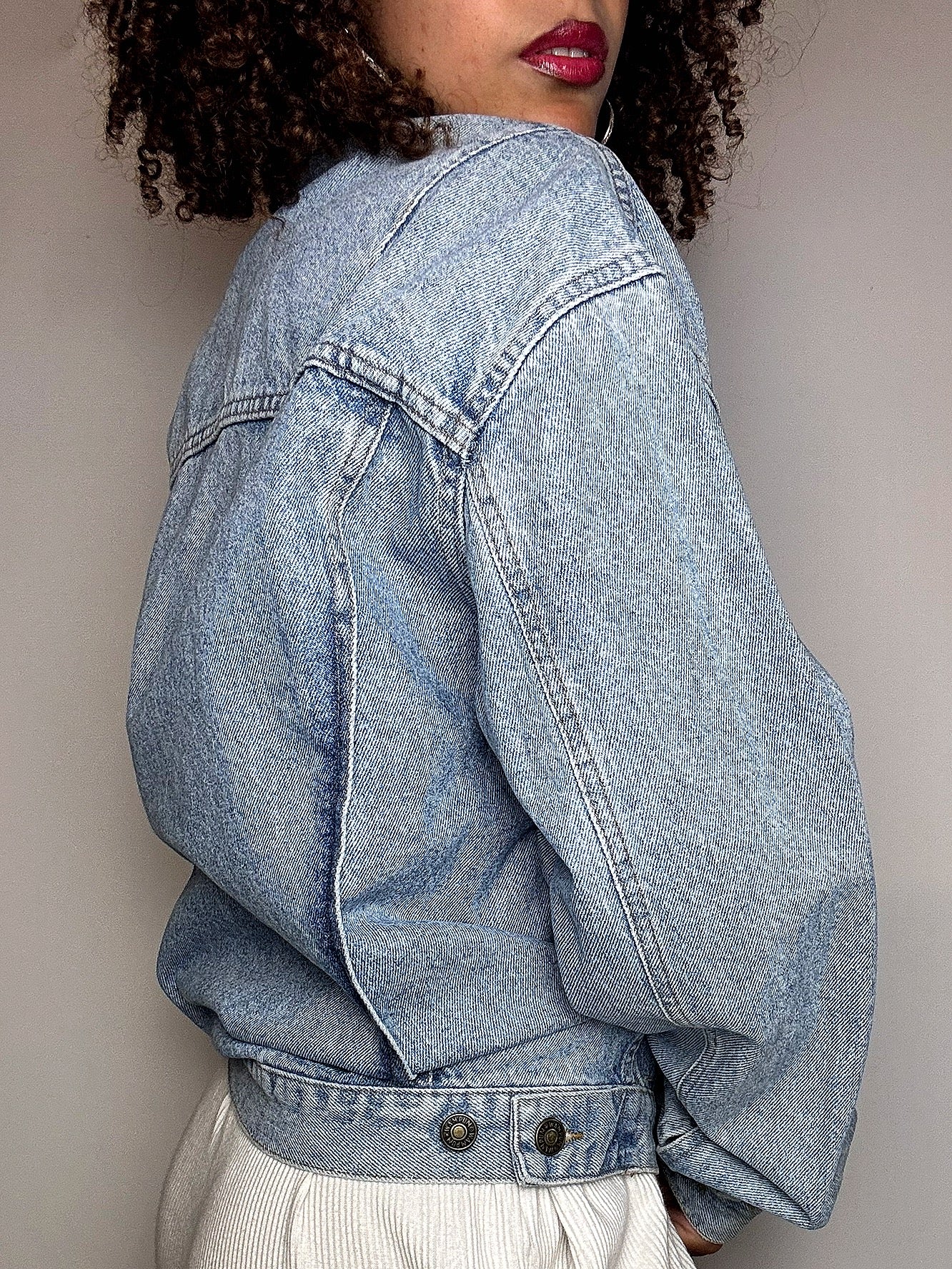 Veste en denim bleu L vintage