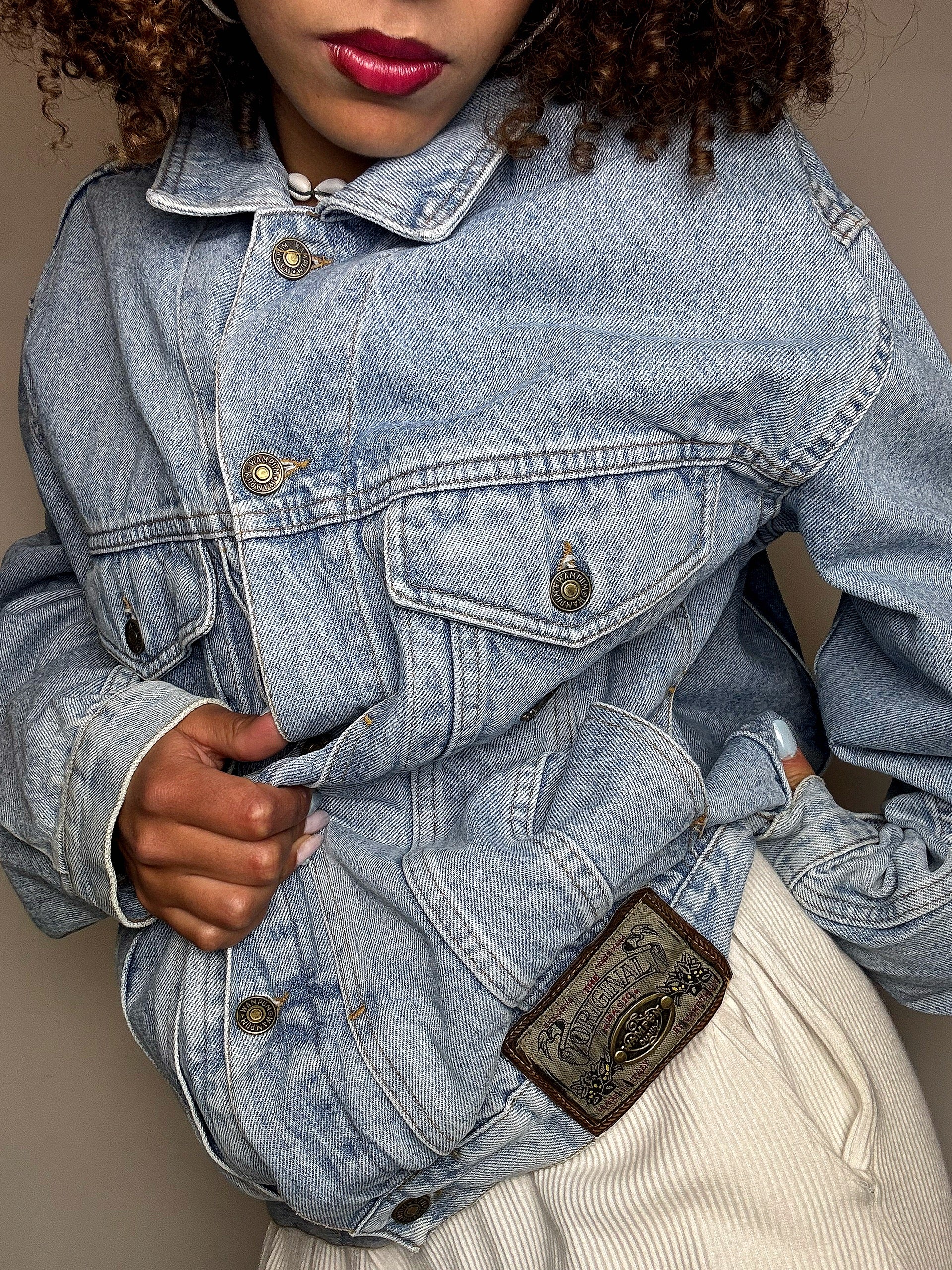Vintage Wampum leichte Jeansjacke 