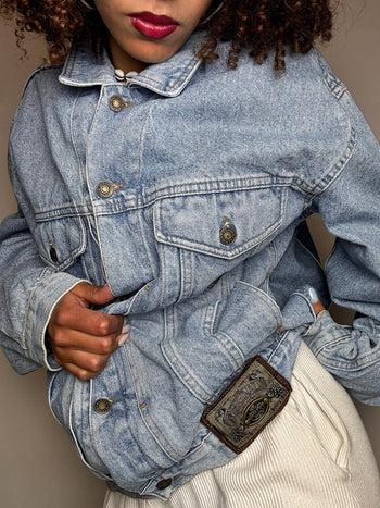 Vintage Wampum leichte Jeansjacke 