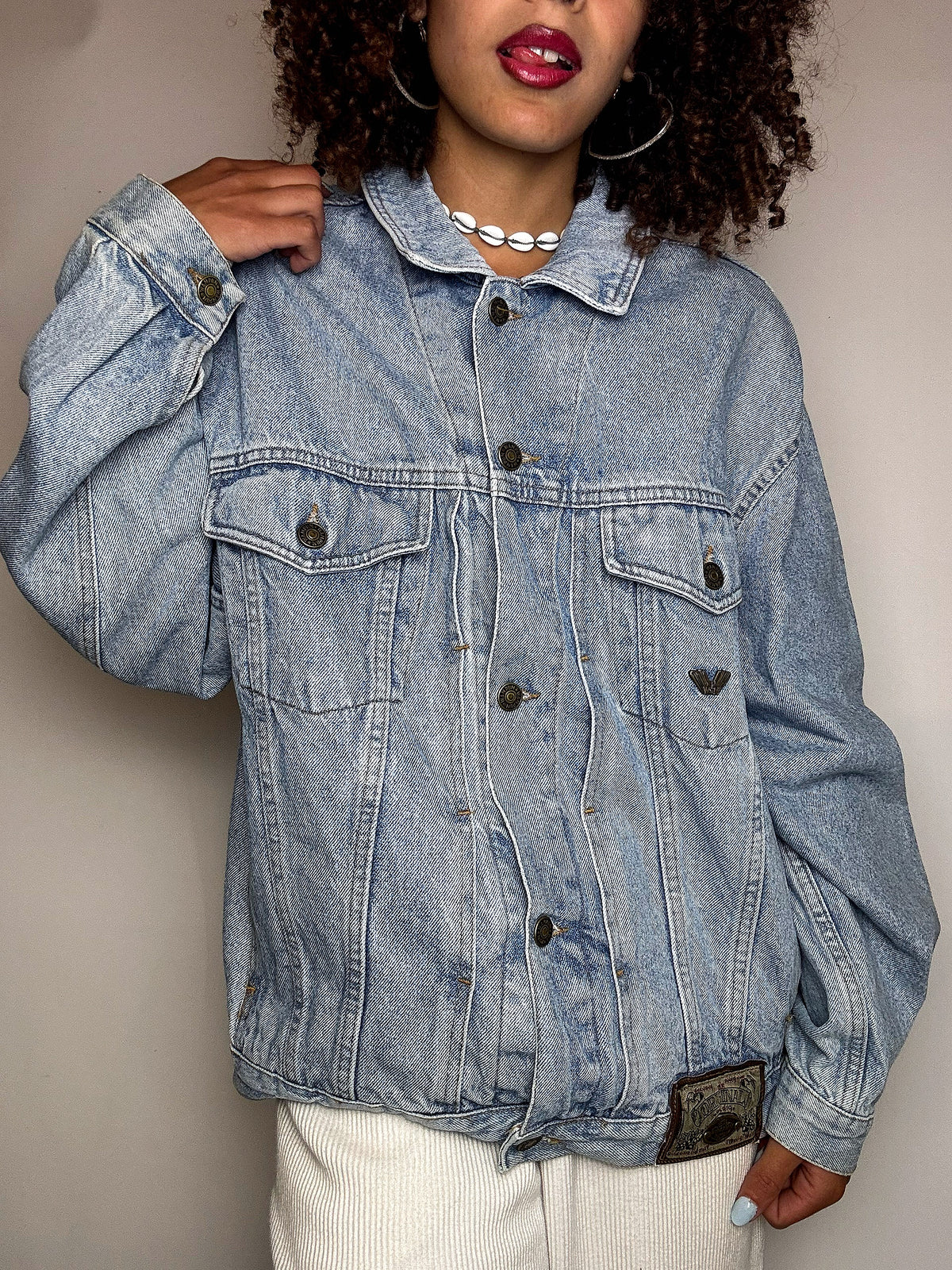 Veste en denim bleu L vintage