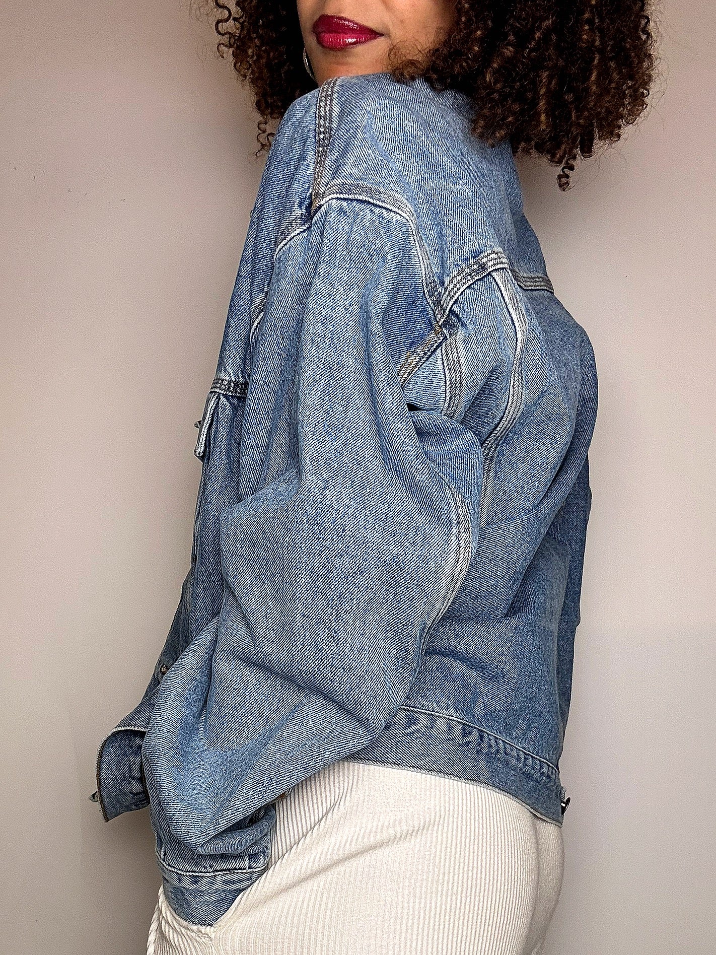 Veste en denim bleu L vintage