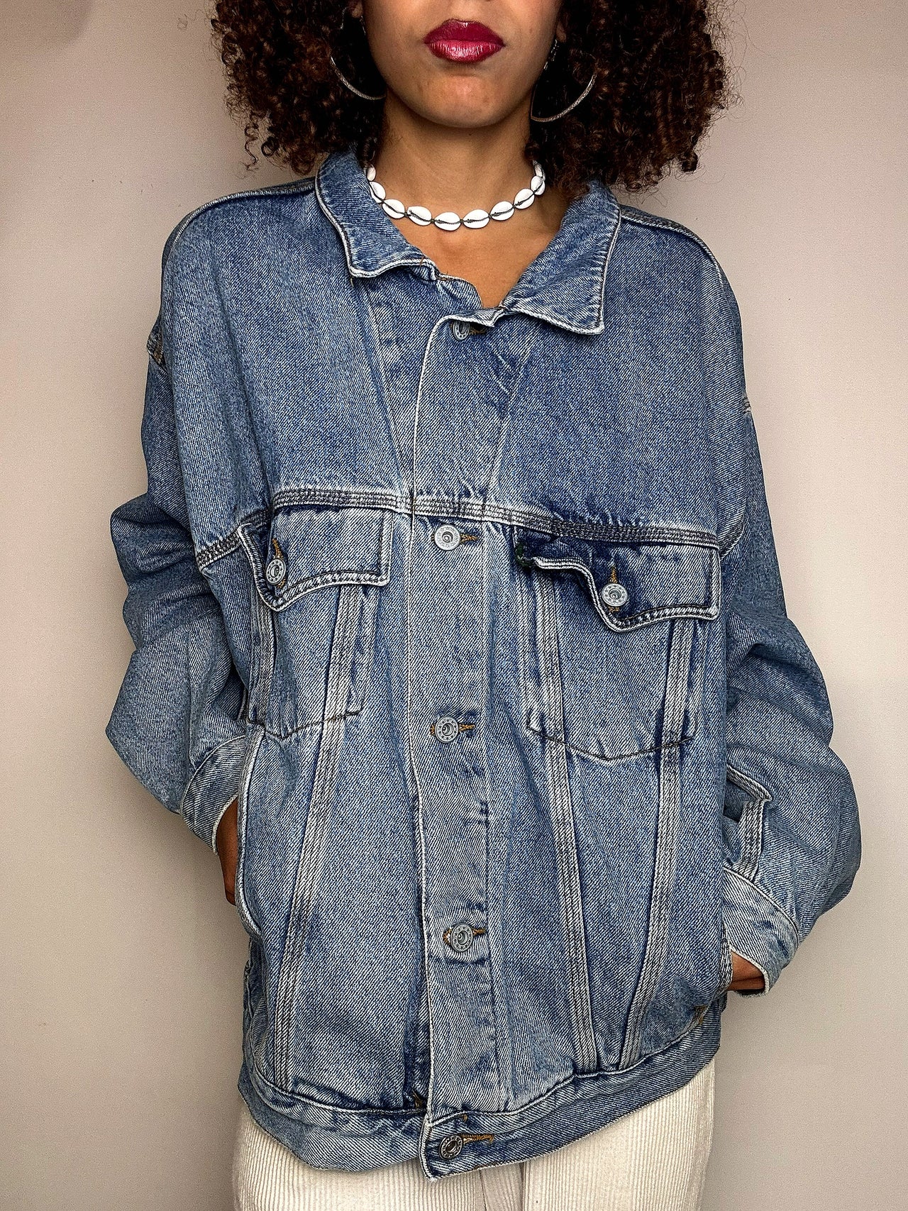 Vintage Wampum leichte Jeansjacke 