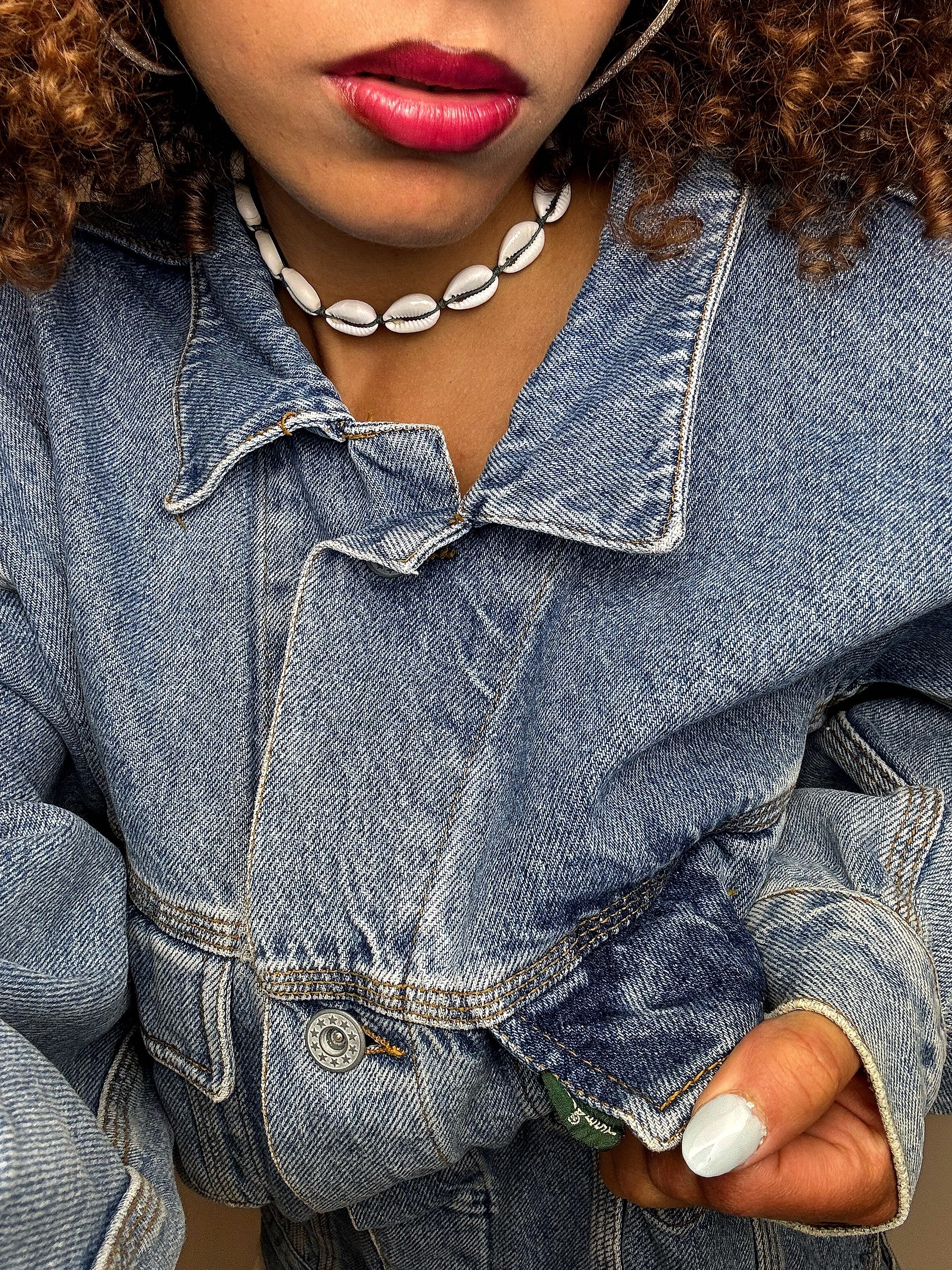Vintage Wampum leichte Jeansjacke 