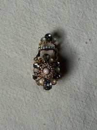 Bague double phalange dorée vintage