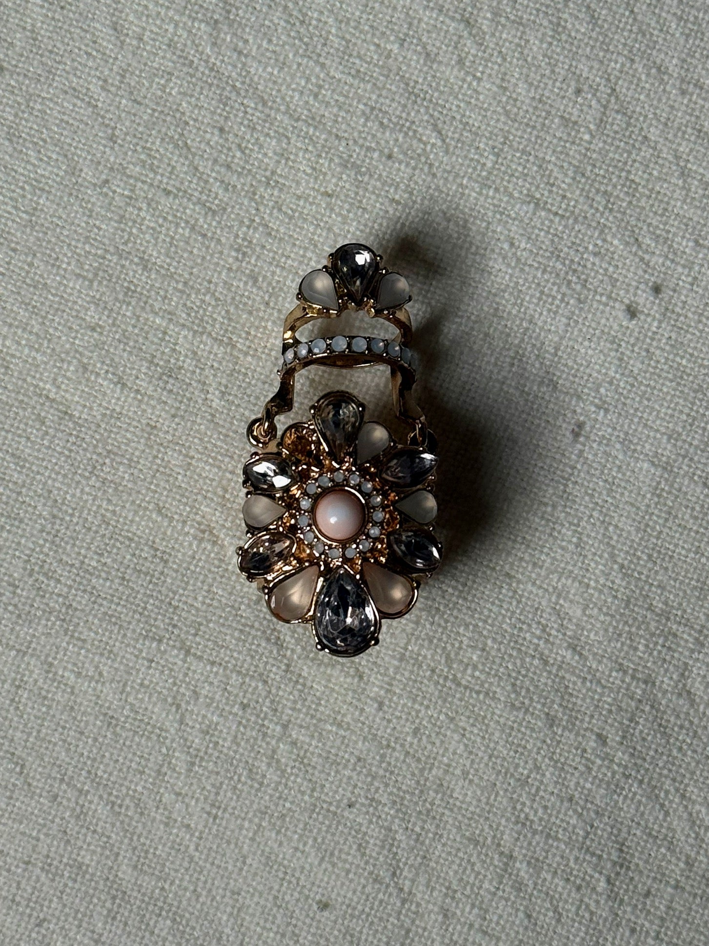 Bague double phalange dorée vintage