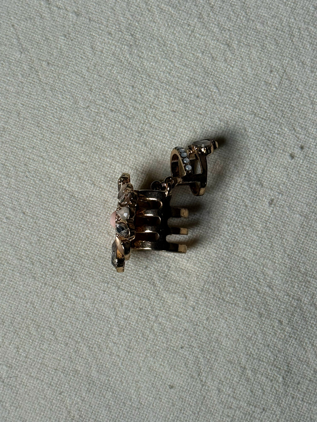 Bague double phalange dorée vintage