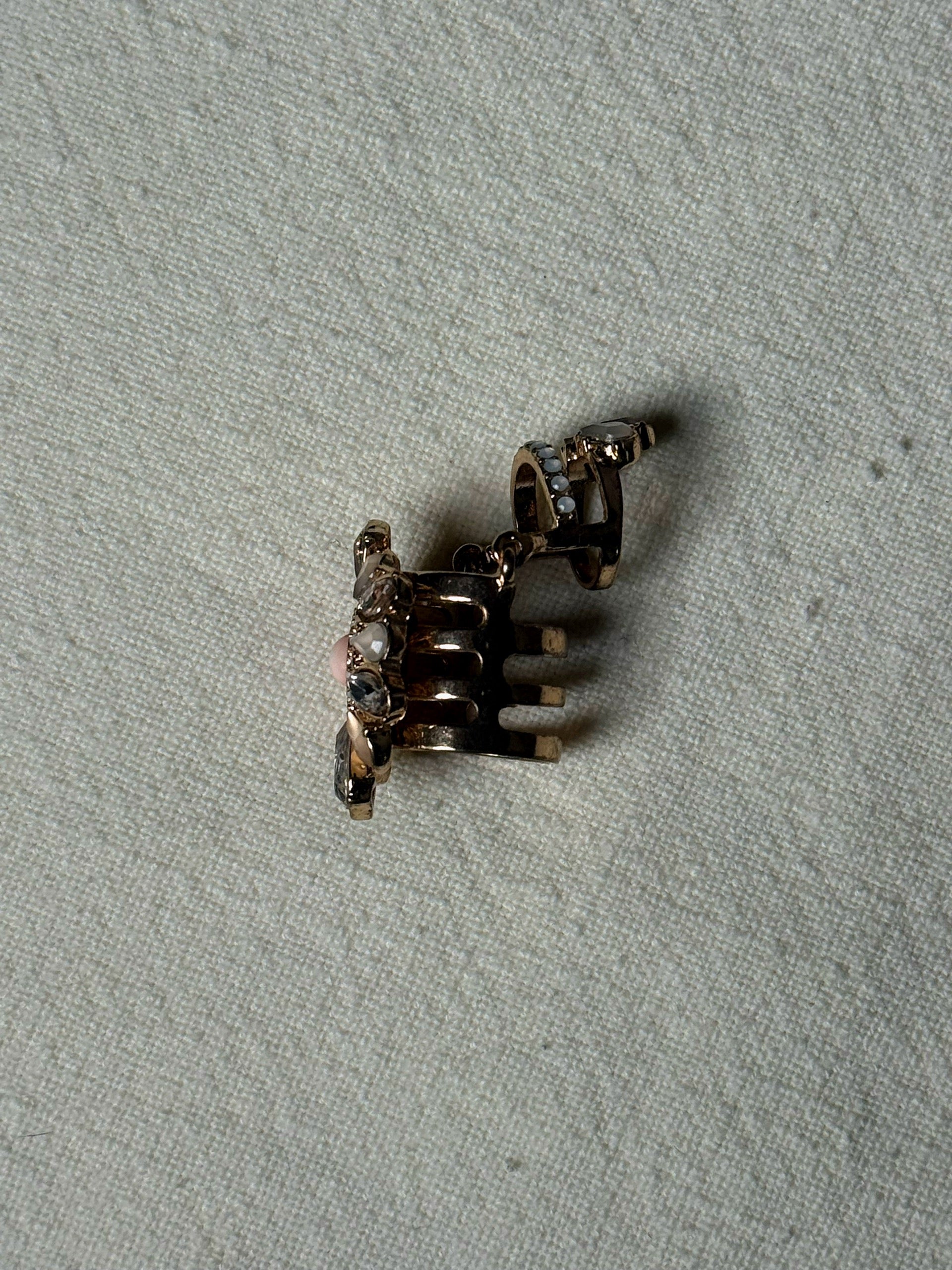 Bague double phalange dorée vintage
