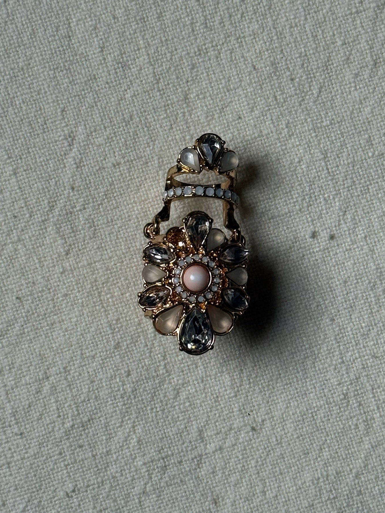 Bague double phalange dorée vintage