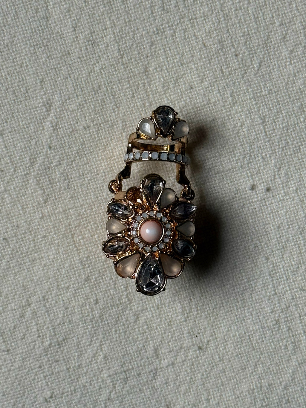 Bague double phalange dorée vintage