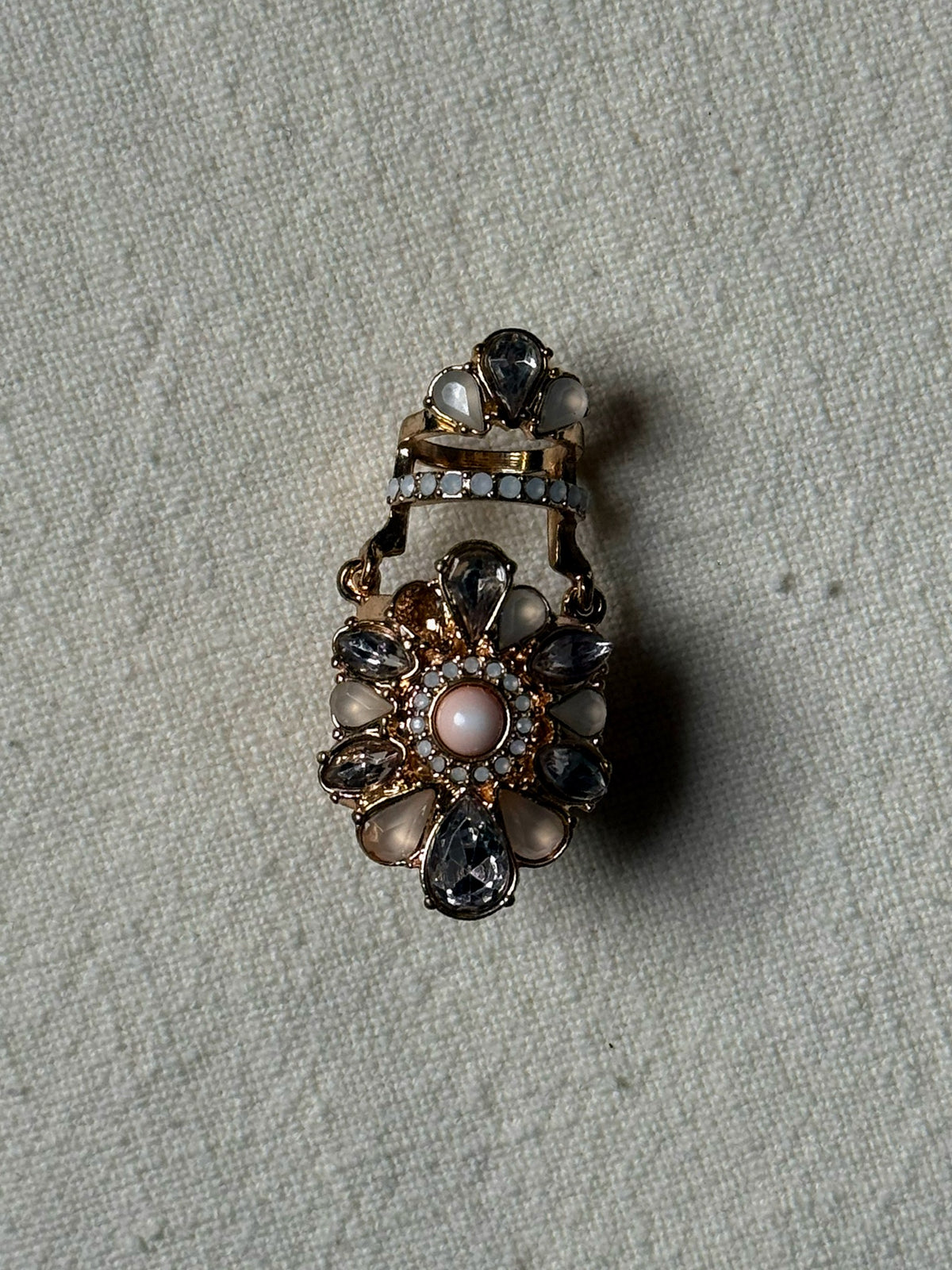 Bague double phalange dorée vintage