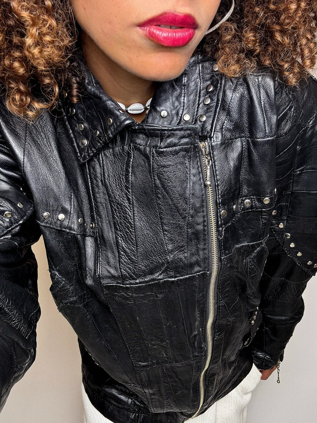 VERRA PELLE XL vintage straight black leather jacket