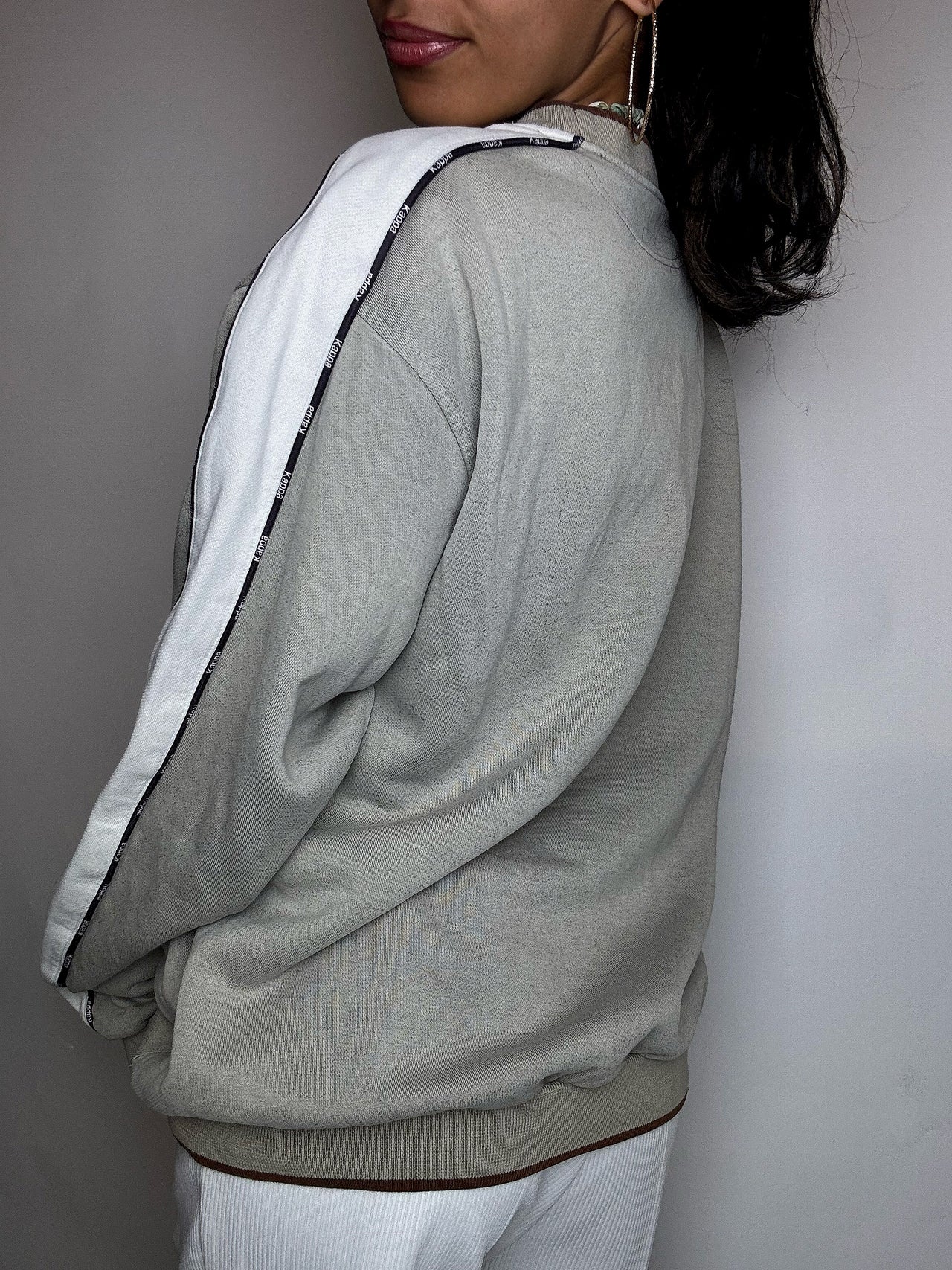 Sweat col rond beige KAPPA L vintage