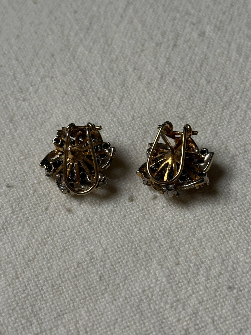 Boucles d'oreille soleil brillant vintage